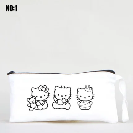 Boyanabilir Bez Kalemlik Beyaz 21x10 cm (5 Model)