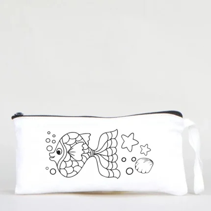 Boyanabilir Bez Kalemlik - Mutlu Balık