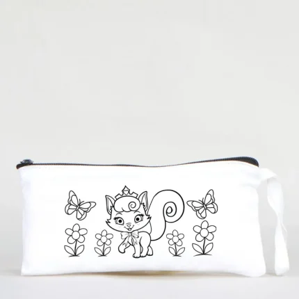 Boyanabilir Bez Kalemlik - Prenses Kedi