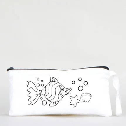 Boyanabilir Bez Kalemlik - Sevimli Balık