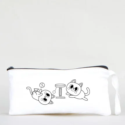 Boyanabilir Bez Kalemlik - Sevimli Kediler