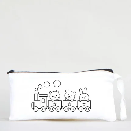 Boyanabilir Bez Kalemlik - Oyuncak Dolu Vagonlar