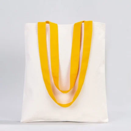 Kanvas Çanta Sarı Kulp - İç Cepli-35x40 cm